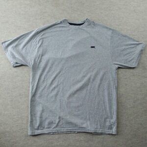 Red Rhino T Shirt 2XL Gray Crew Neck Modern Embroidered Logo Tee